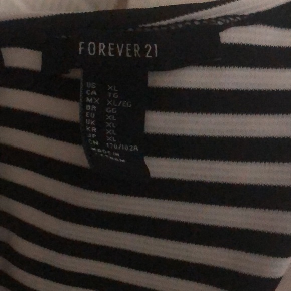 Forever 21 XL Stripe Dress Black White - Picture 5 of 6
